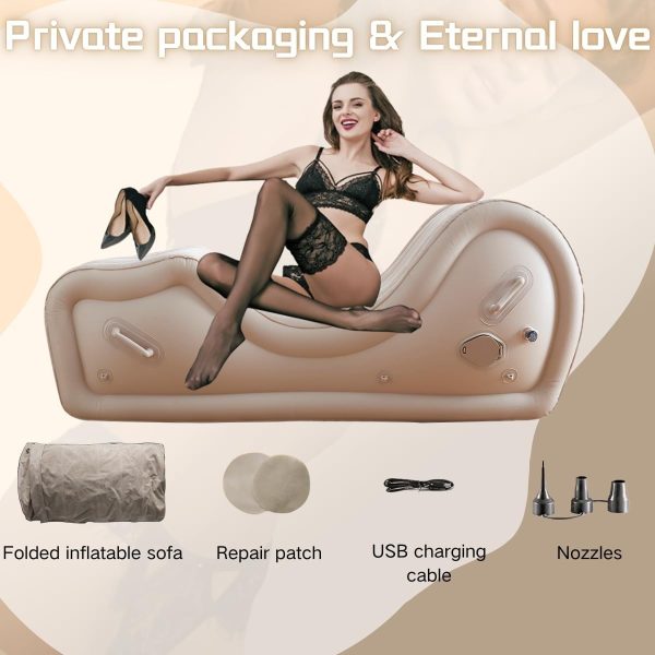 Sex Furniture Sofa Pillow with Automatic Air Pump, BDSM Sex Toys Inflatable Cushion for Couple Sexual Position Support Multifunctional Ramps