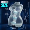 1pc New Technology Pocket Pussy Transparent TPE Male Sex Toy Handheld Soft Space Realistic Transparent Male Masturbator Cup Adult Items - Lifelike Sex Toy For Men, Discreet And Portable Adult Toy With Realistic Texture And Sensation - Image 5