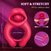 Vibrating Cock Ring for Couples Sex Toys, Tongue Licking Vibrator for Couple Pleasure, 3 Motors with 10 Vibrations, Vibrator for Men Women Play - Image 4