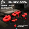 SM Sex Toys, BDSM Spanking Bench with Adjustable Restraints - Red Bondage Bench with Headrest And Wrist Straps for SM Sex Positions And Submissive Sex - Heavy Duty Adult Spanking Chair for Master/Slave Couples (Discreet Shipping) - Image 8