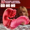 4-in-1 Female Pleasure Vibrator | USB Rechargeable Liquid Silicone Adult Toy with Tongue Licking & Thrusting Functions | 10 Vibration Modes, G-Spot Stimulator | Multi-Functional Clitoral and Anal Massager for Couples, Personal Stimulator | Smooth Texture | Multifunctional Massager - Image 6