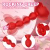 1pc Rose Anal Beads Vibrator Female Sex Toys, Anal Butt Plug For Clitoral Vagina Prostate Massager With 360° Cyclic 10 Rotating & Vibrating Modes, Texture Design G Spot Vibrator Anal Toys For Men Women Couples - Image 5
