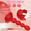 1pc Rose Anal Beads Vibrator Female Sex Toys, Anal Butt Plug For Clitoral Vagina Prostate Massager With 360° Cyclic 10 Rotating & Vibrating Modes, Texture Design G Spot Vibrator Anal Toys For Men Women Couples - Image 8