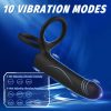 Anal Couples Male Adult Sex Toys - Strap On Anal Dildo With Vibrating Cock Ring, Vibrating Anal Butt Plug Penis Sleeve Vibrator Sex Toy 10 Vibrations, Double Dildo For Men Couple Women Pleasures - Image 2