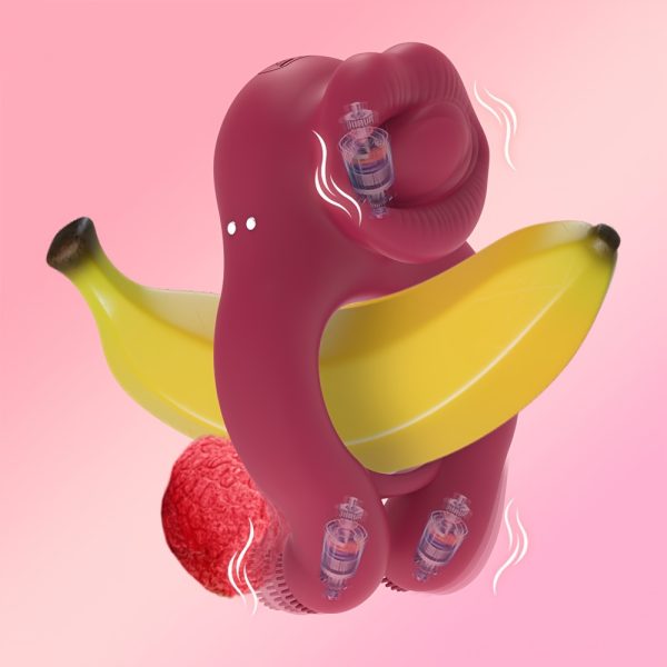 Vibrating Cock Ring for Couples Sex Toys, Tongue Licking Vibrator for Couple Pleasure, 3 Motors with 10 Vibrations, Vibrator for Men Women Play