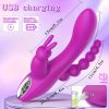 Dildo - G-Spot Rabbit Anal Dildo Vibrator, 3 In 1 Adult Sex Toys With 7 Vibrating Modes For Women, Rechargeable Clitoris Vagina Stimulator Massager Sex Things For Solo Or Couples - Image 3