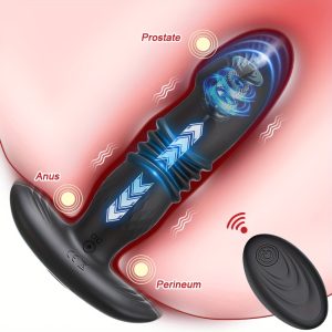 Anal Plug Butt Plug Vibrator Remote Control Sex Toys for Men Women, Prostate Massager with 10 Thrusting & Vibrating Modes Adult Sex Toys Thrusting Vibrator Anal Vibrator Butt Plug for Male Female